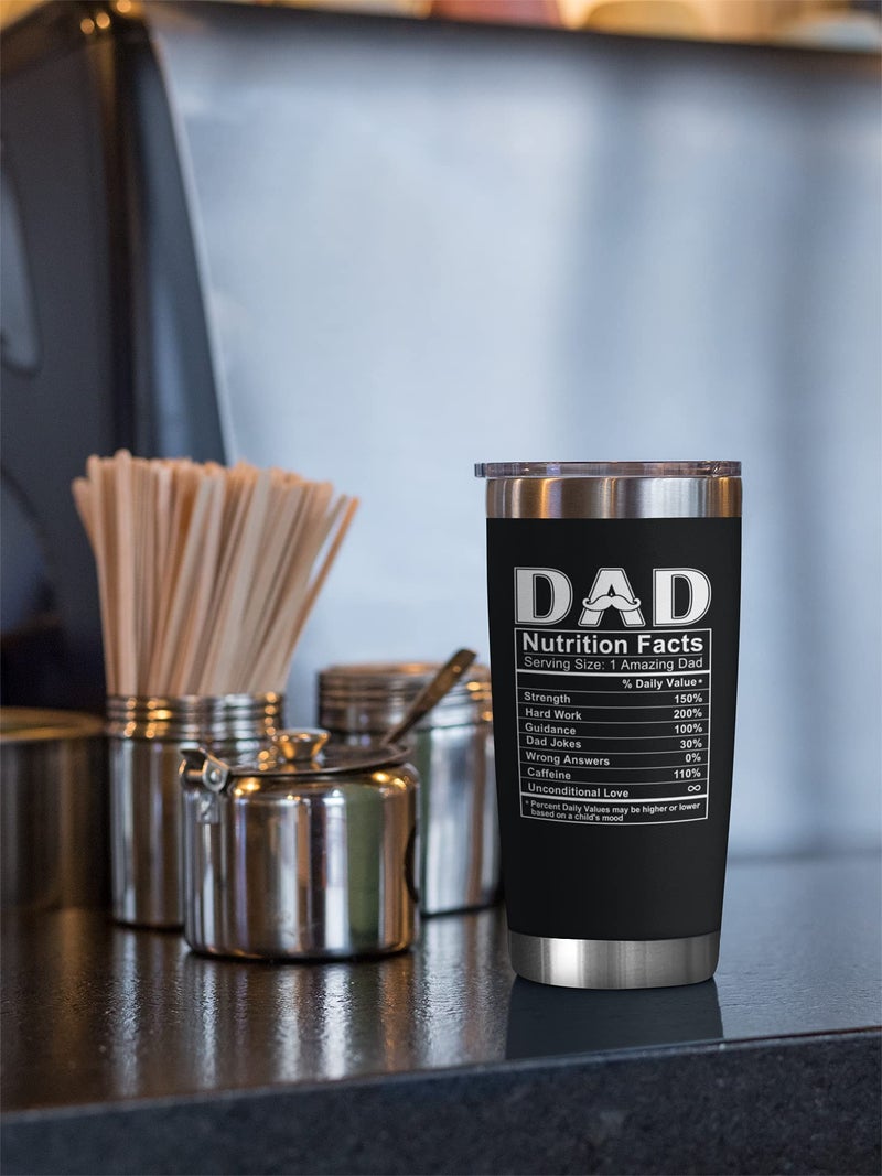 NewEleven Fathers Day Gift For Dad - Birthday Gifts For Dad From Daughter  Son  Kids - Husband Gifts - Birthday Present Ideas For Father  Husband  New Dad  Bonus Dad From Daughter  Son - 20 Oz Tumbler - Image 4